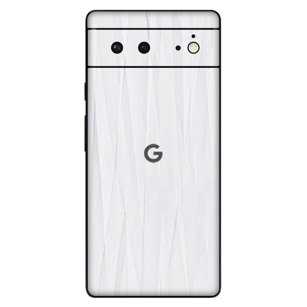 Pixel6a White Abstract Back Cover