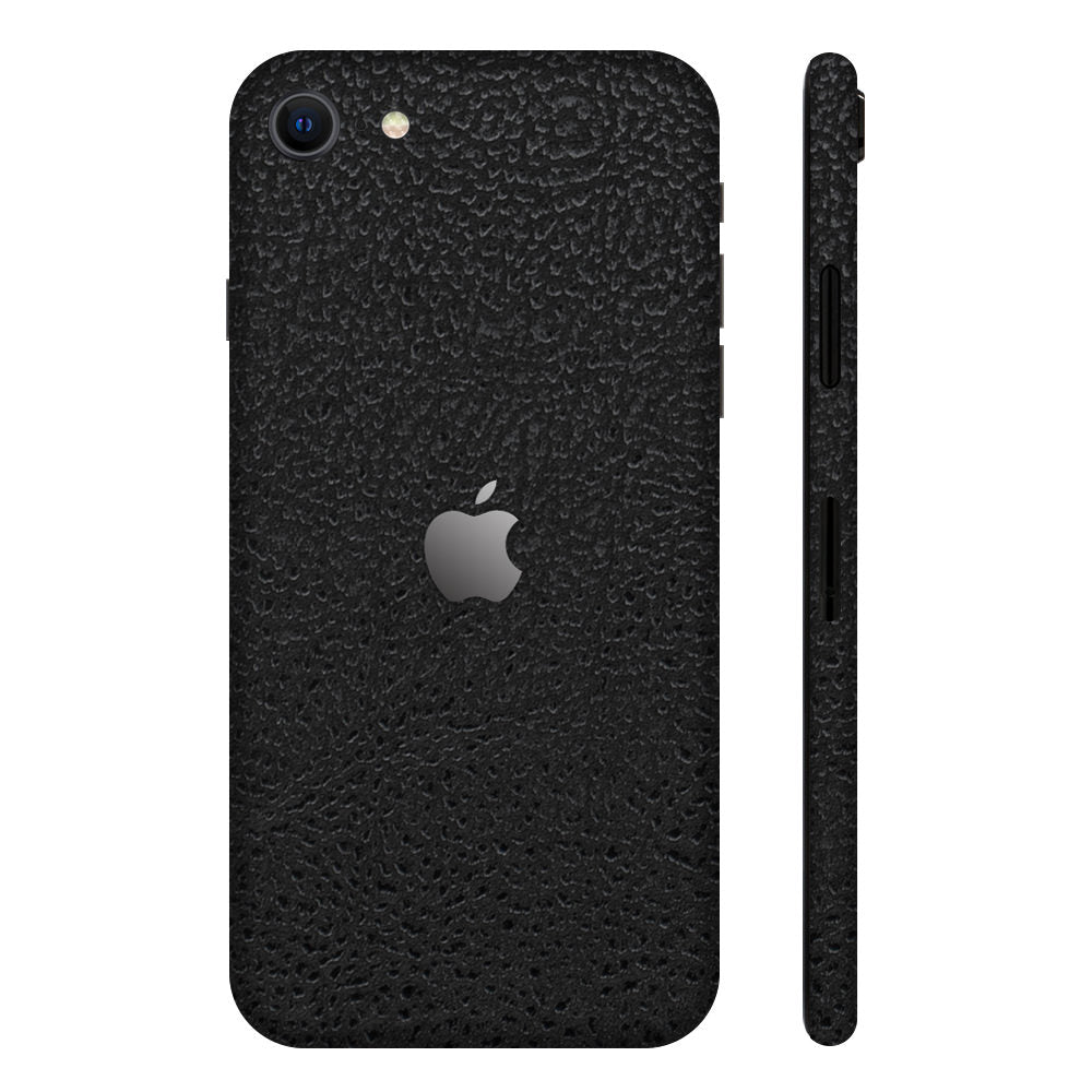 iPhoneSE 2nd Gen 3rd Gen Black Glossy Leather Full Cover