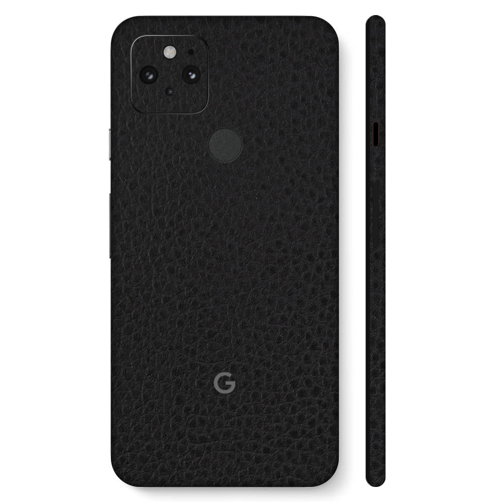 Pixel5 Black Leather Full Surface Cover